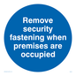 MA223: Remove security when occupied