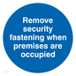 MA223: Remove security when occupied