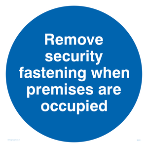 MA223: Remove security when occupied