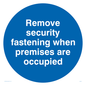 MA223: Remove security when occupied