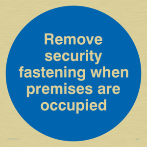 MA223: Remove security when occupied