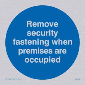 MA223: Remove security when occupied