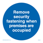 MA223: Remove security when occupied