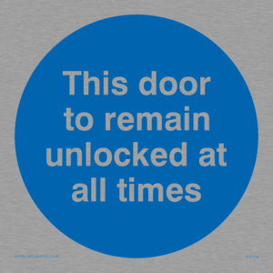 MA224: this door to remain unlocked at all times