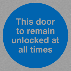 MA224: this door to remain unlocked at all times