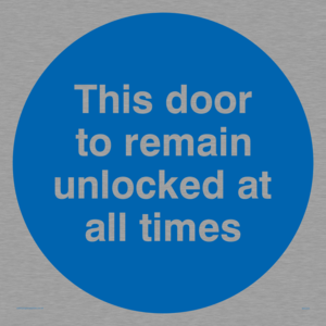 MA224: this door to remain unlocked at all times