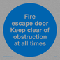 MA225: Fire escape no obstructions