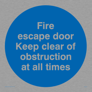 MA225: Fire escape no obstructions