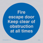 MA225: Fire escape no obstructions