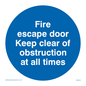 MA225: Fire escape no obstructions