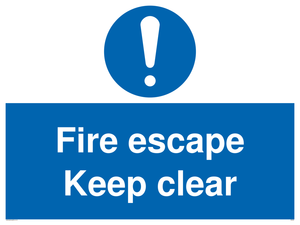 MA226: fire escape keep clear