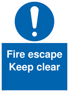 MA226: fire escape keep clear