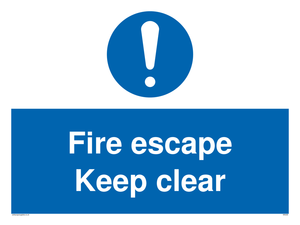 MA226: fire escape keep clear