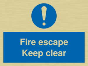 MA226: fire escape keep clear