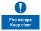 MA226: fire escape keep clear