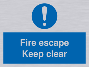 MA226: fire escape keep clear