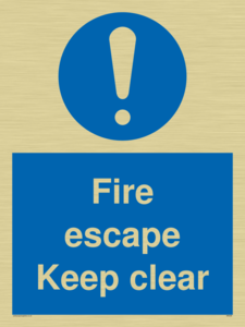 MA226: fire escape keep clear