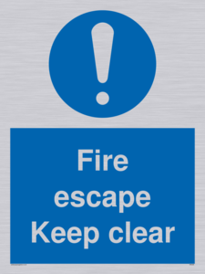 MA226: fire escape keep clear