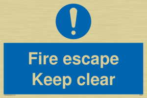 MA226: fire escape keep clear