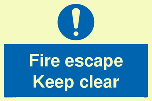 MA226: fire escape keep clear