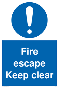 MA226: fire escape keep clear