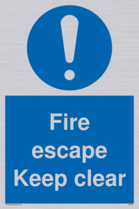 MA226: fire escape keep clear