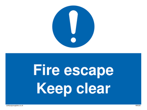 MA226: fire escape keep clear