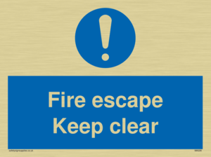 MA226: fire escape keep clear