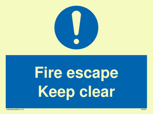 MA226: fire escape keep clear