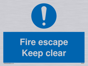 MA226: fire escape keep clear