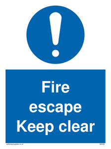 MA226: fire escape keep clear