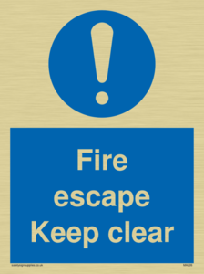 MA226: fire escape keep clear