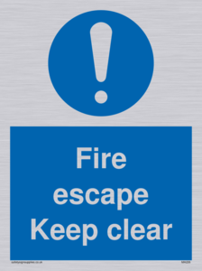 MA226: fire escape keep clear