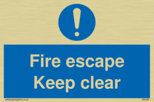 MA226: fire escape keep clear