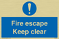 MA226: fire escape keep clear