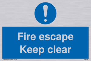 MA226: fire escape keep clear