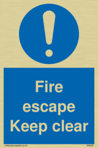 MA226: fire escape keep clear