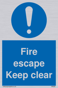 MA226: fire escape keep clear