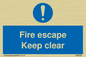 MA226: fire escape keep clear