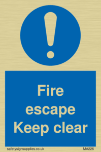 MA226: fire escape keep clear