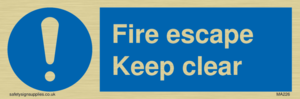 MA226: fire escape keep clear