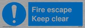 MA226: fire escape keep clear