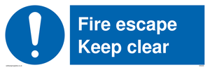 MA226: fire escape keep clear