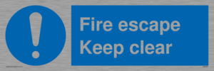 MA226: fire escape keep clear