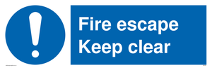 MA226: fire escape keep clear