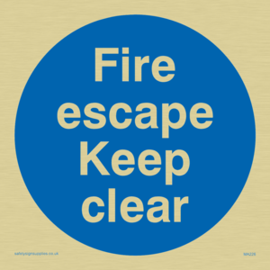 MA226: fire escape keep clear