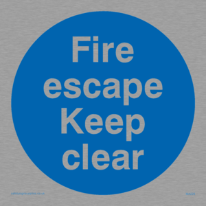 MA226: fire escape keep clear