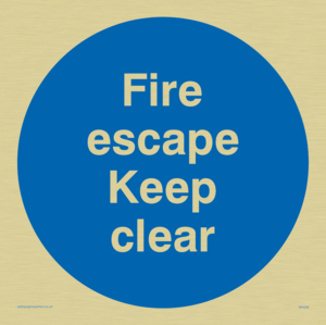 MA226: fire escape keep clear