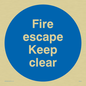 MA226: fire escape keep clear