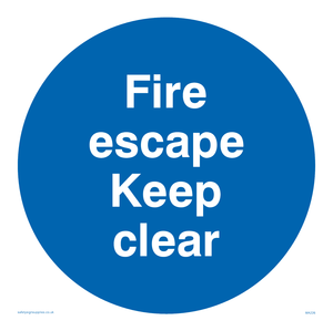MA226: fire escape keep clear